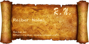 Reiber Noémi névjegykártya